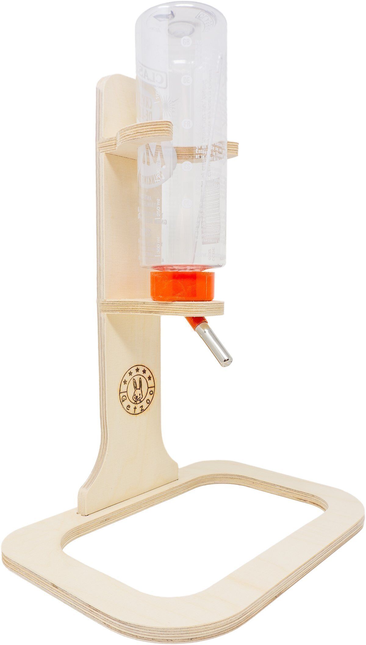 Getzoo Tränke aus Holz + 320 ml Trinkflasche von Classic®